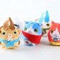 妖怪手表地缚猫拳师猫毛绒公仔手机座挂件挂饰带吸盘动漫周边热销