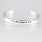 不锈钢刻字手镯 MY ONLY SUNSHINE Mantra Bracelets