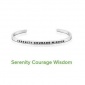 不锈钢刻字手镯 SERENITY COURAGE WISDOM Mantra Bracelets